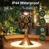 Outdoor Indoor Decorative Solar Garden Lights Hollowed-Out Design Waterproof Solar Table Lamp Desk Lamp
