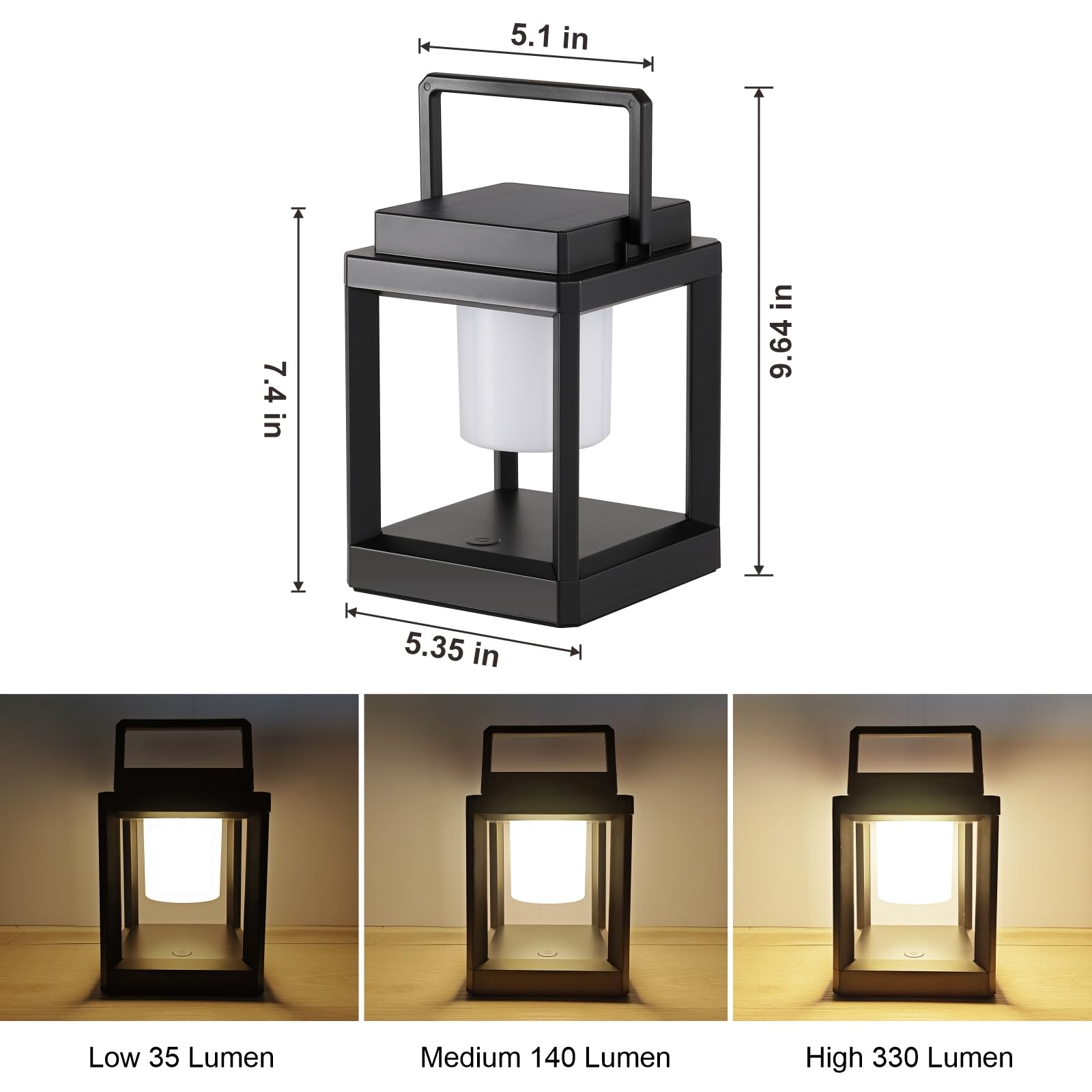 Outdoor Waterproof Portable Convenient Solar Lantern Shape LED Solar Table Lamp for Camping 