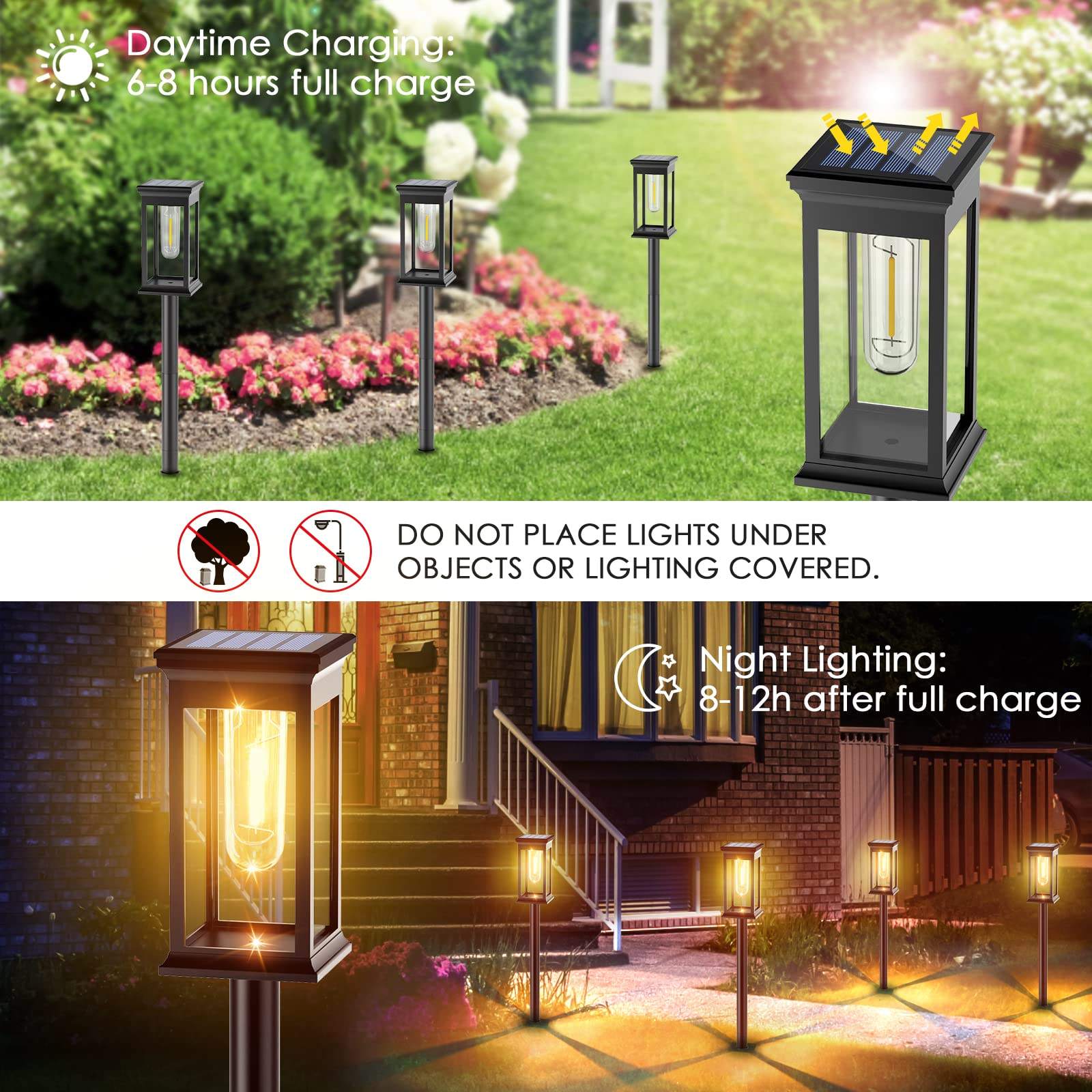 Landscape Outdoor Waterproof Garden Decoration Lawn Pathway IP65 Solar Lamp for Walkway Yard