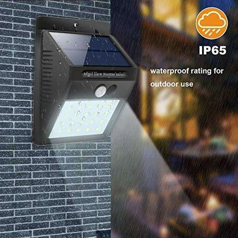 Outdoor Waterproof Solar Powered Wireless Security Lights Solar LED Induction Wall Lamp with 20 LED Solar Lights