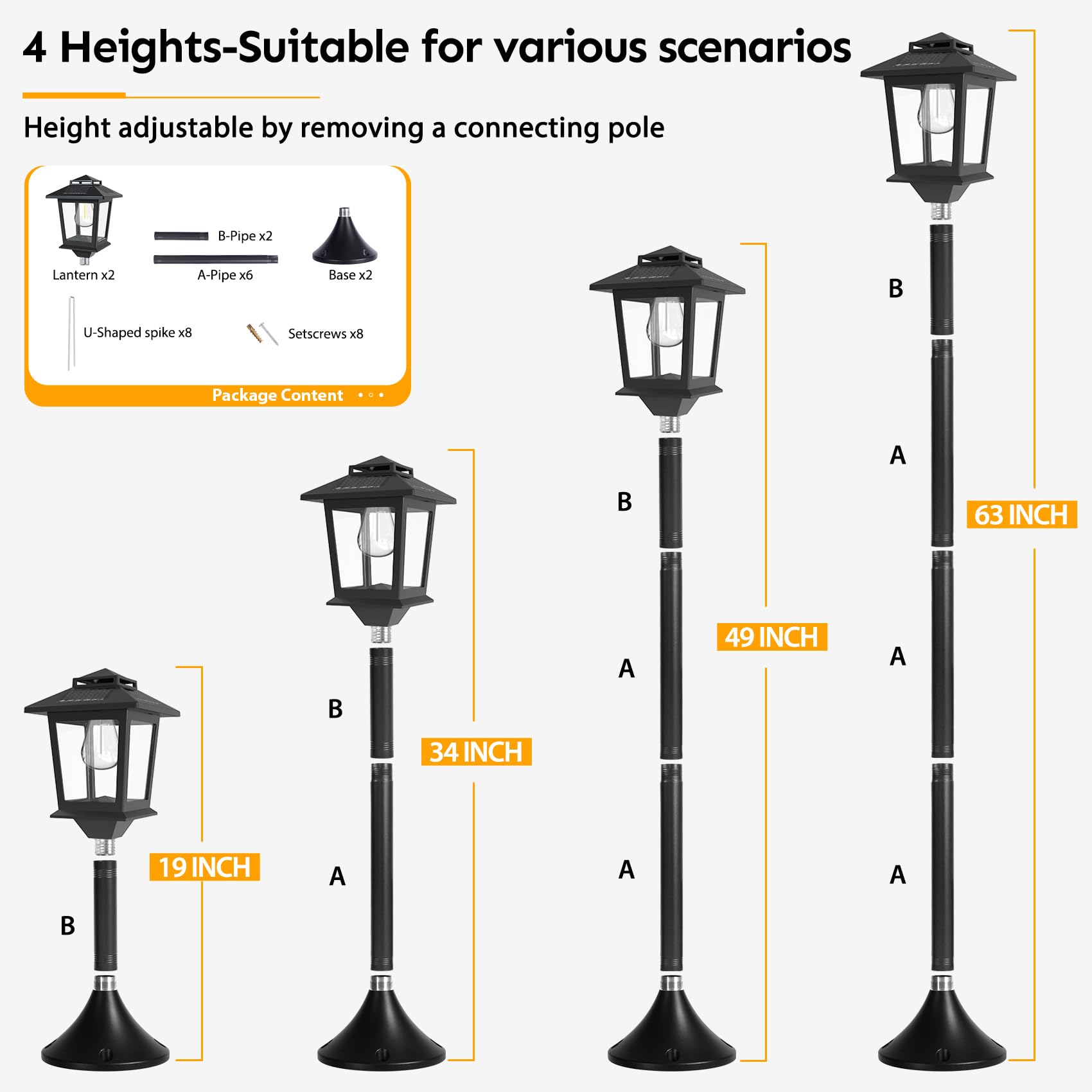 Waterproof Outdoor Garden Yard Decoration Solar LED Floor Lmap with Warm Light