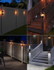 Dual-mode Solar Power Candlelight Fickering Outdoor Waterproof Solar Wall Lamp for House Garden Gate Pool