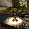 Outdoor Indoor Decorative Solar Garden Lights Hollowed-Out Design Waterproof Solar Table Lamp Desk Lamp