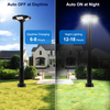 Outdoor IP67 Waterproof Landscape Path Decoration 8 Inch Solar Street Lamp with Remote for Lawn Pathway Driveway Yard