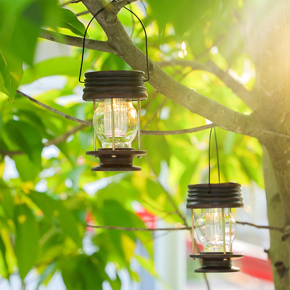 Portable Convenient Outdoor Solar Garden Pathway Decoration Waterproof Anti-Corrosion LED Lantern Solar Lamp for Camping 