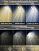 8000W High Power IP68 Waterproof Outdoor 6.5ft Pole, 3000K/4000K/6500K Solar Floor Lamps Dusk to Dawn Solar Security Lights