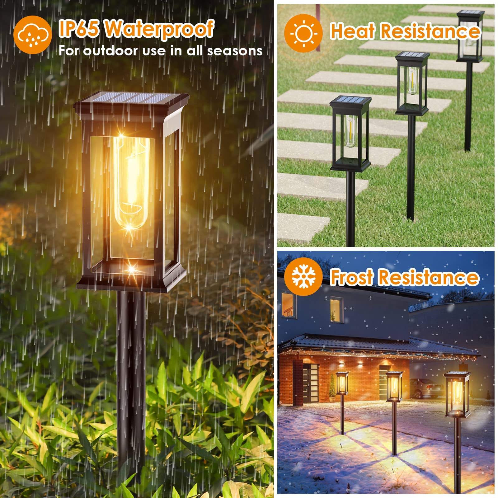 Landscape Outdoor Waterproof Garden Decoration Lawn Pathway IP65 Solar Lamp for Walkway Yard
