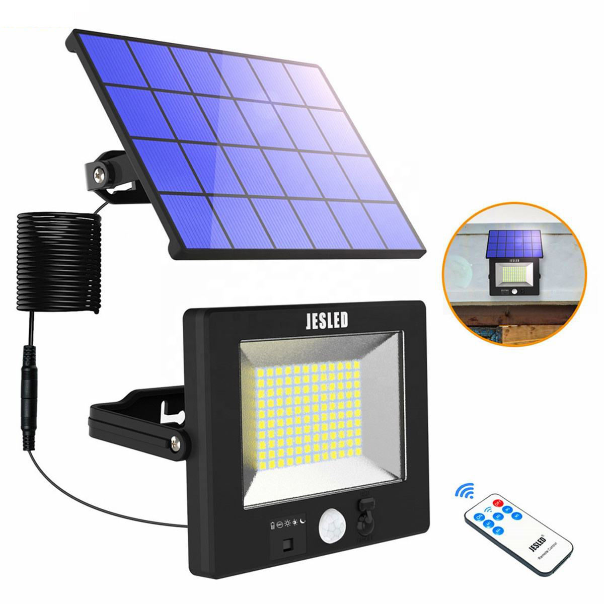 Outdoor Waterproof Foldable Remote Control Brightness Adjustable Solar LED Wall Lamp