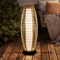 Outdoor Floor Lamp Solar Powered Lantern Waterproof for Garden Porch Decor, Large Crossover Outdoor Landscape Solar Power Floor Lamp