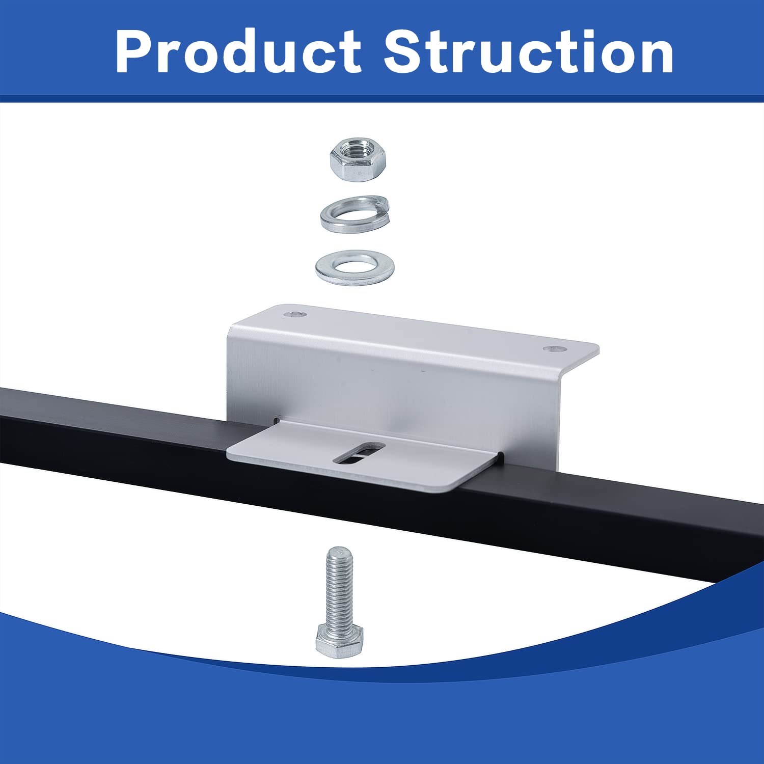 Angle 0 to 90° Adjustable Tilting Mounting Brackets Up to 100 180 200W Single Panel with Foldable Tilt Legs 