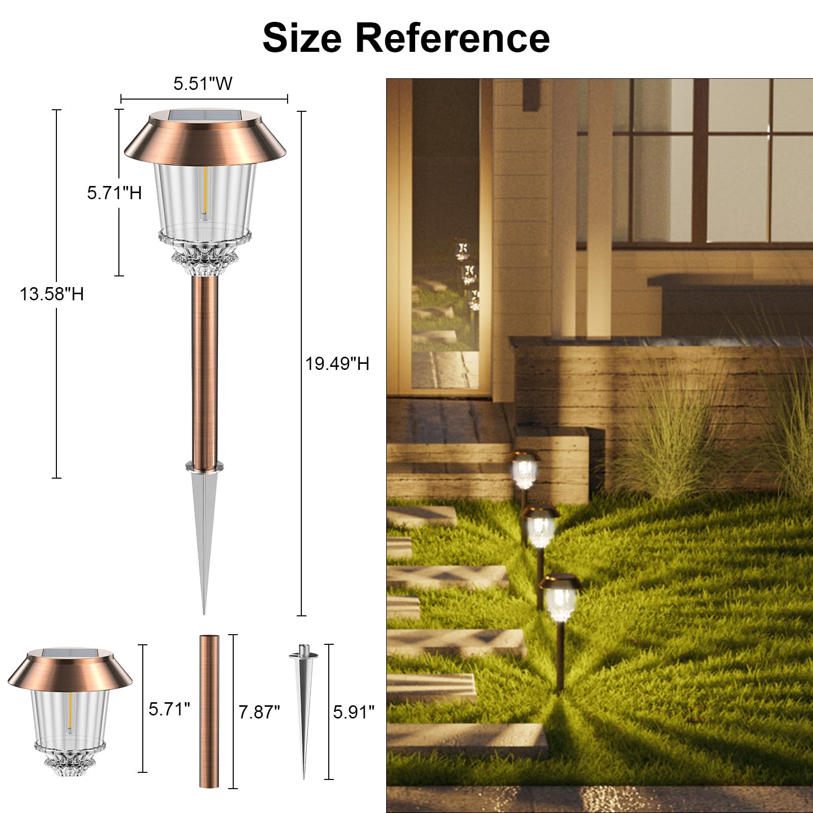 Solar Power Ground Buried Garden Yard Lighting Landscape Decoration Waterproof LED Solar Ground Garden Lamp