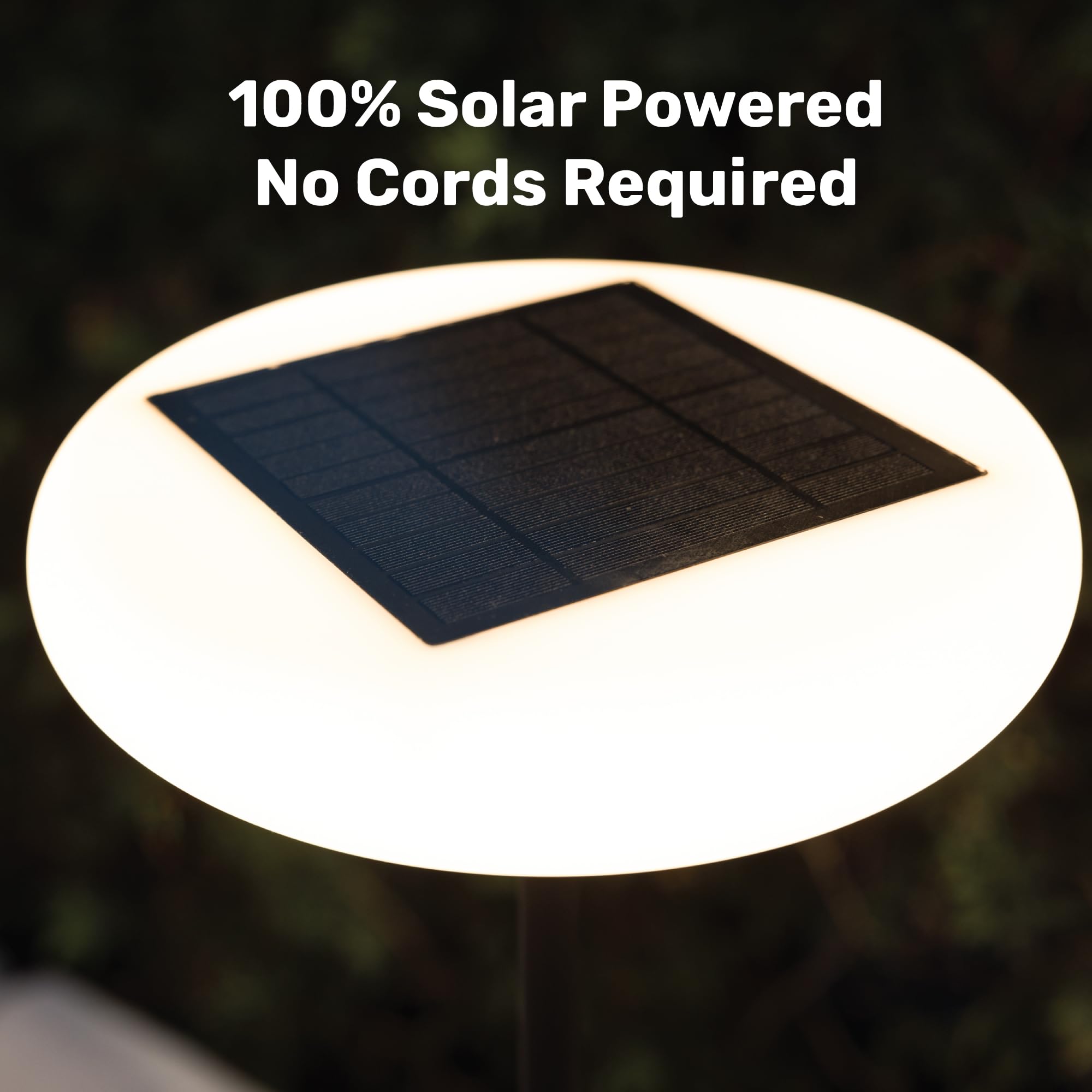 Outdoor 100% Solar Powered Fully Weatherproof Mushroom Shape Simple Decor LED Source Solar Floor Lamp
