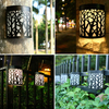 Designer Style Fashional Outdoor Garden Yard Decoration Metal Durable Waterproof Solar Power Metal Wall Lamp with Brightness Adjustable Color Changing
