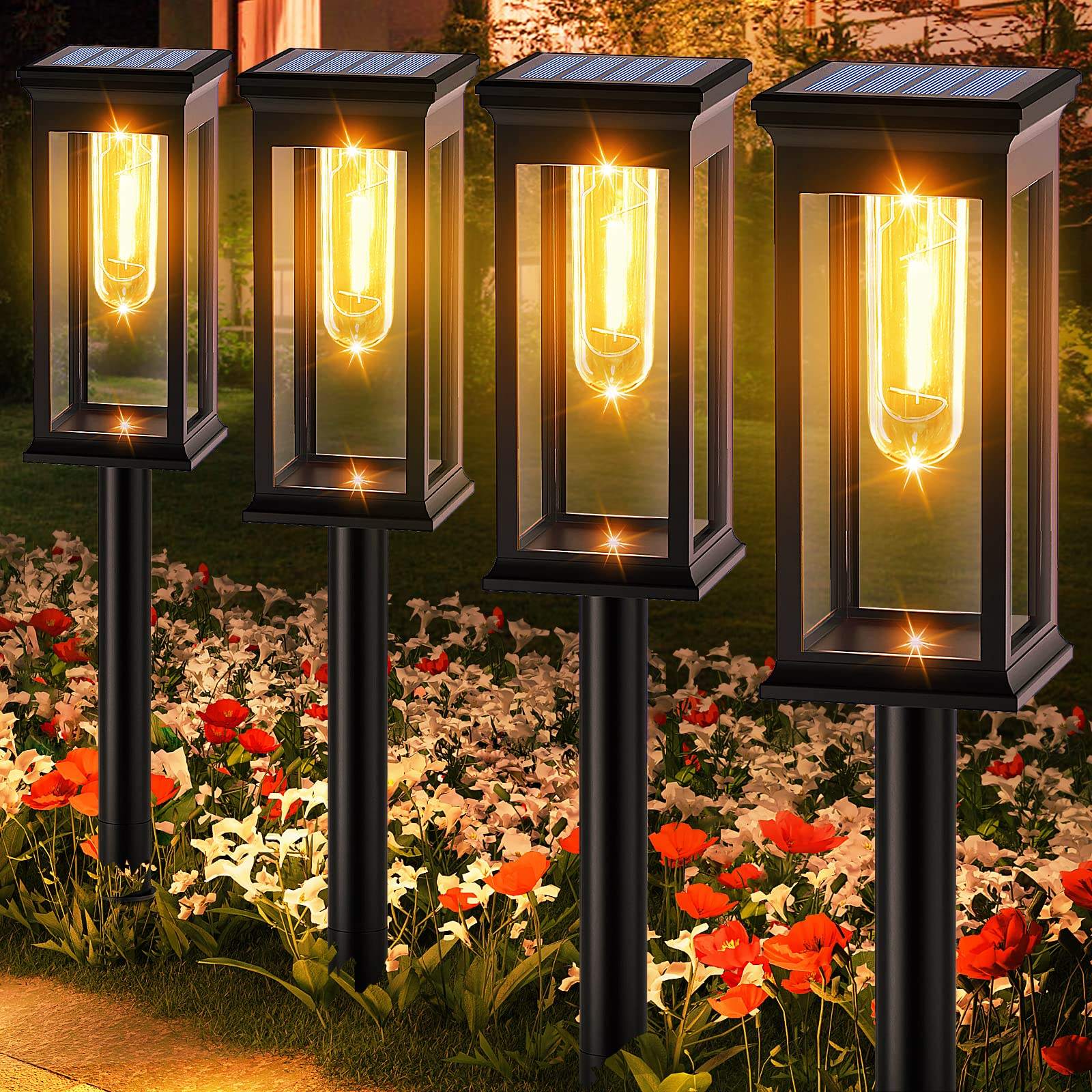 Landscape Outdoor Waterproof Garden Decoration Lawn Pathway IP65 Solar Lamp for Walkway Yard