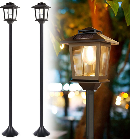 Waterproof Outdoor Garden Yard Decoration Solar LED Floor Lmap with Warm Light