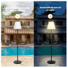 Solar Power Outdoor Waterproof Rechargeable Warm Whilte LED Solar Floor Lamp for Garden Pool Lawn