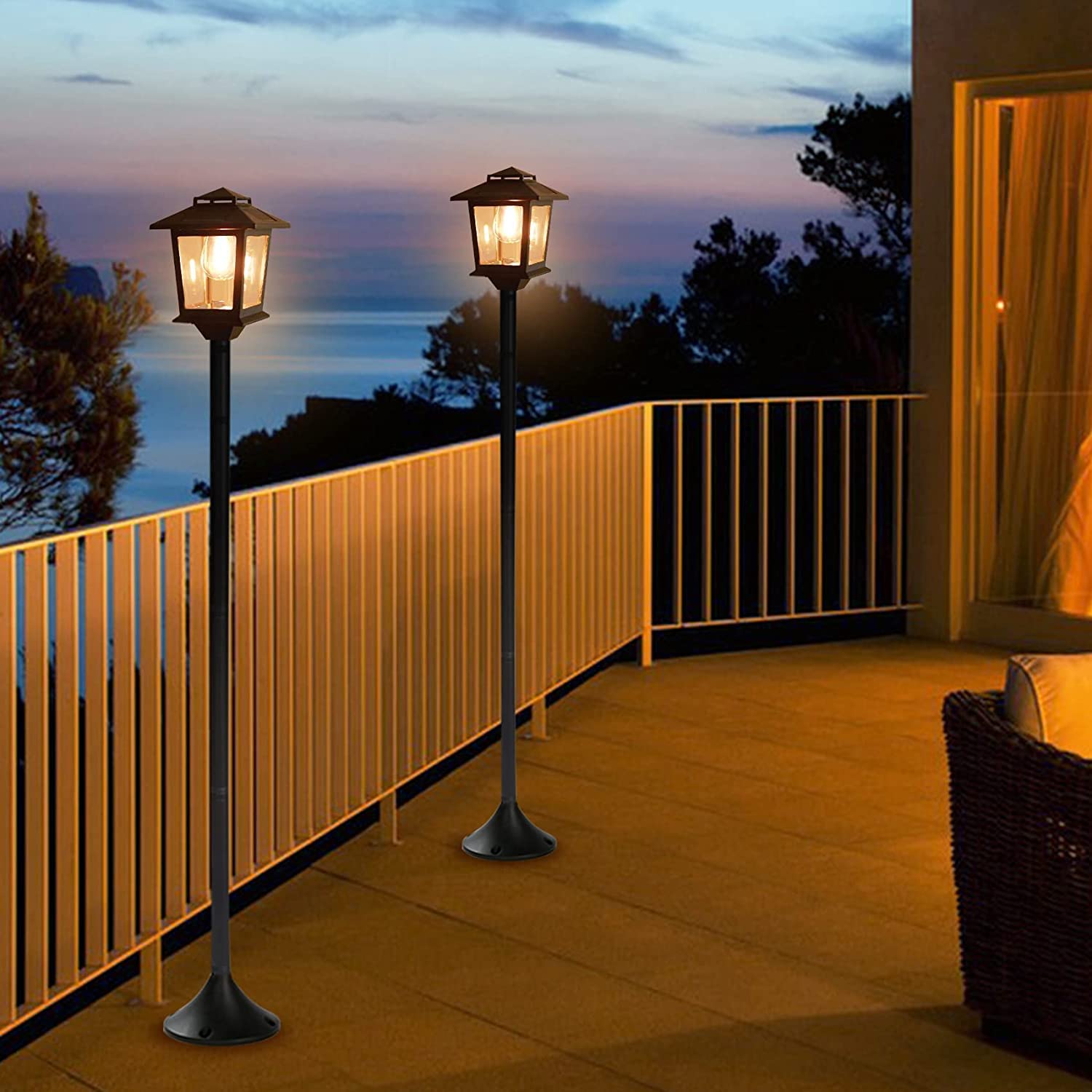 Waterproof Outdoor Garden Yard Decoration Solar LED Floor Lmap with Warm Light