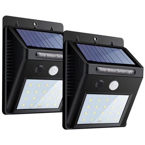 Outdoor Waterproof Solar Powered Wireless Security Lights Solar LED Induction Wall Lamp with 20 LED Solar Lights