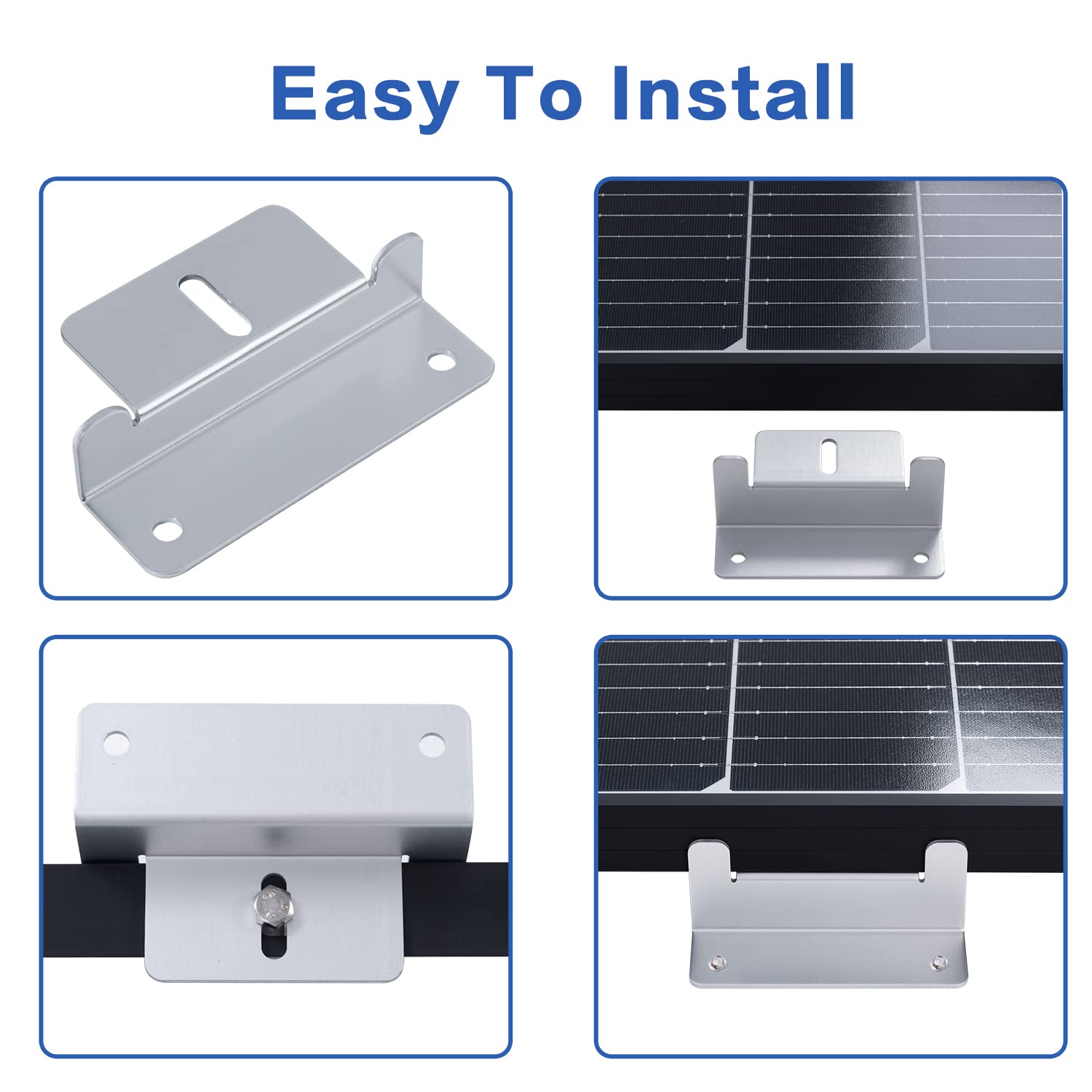 Angle 0 to 90° Adjustable Tilting Mounting Brackets Up to 100 180 200W Single Panel with Foldable Tilt Legs 