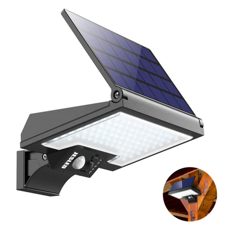 Outdoor Waterproof Foldable Remote Control Brightness Adjustable Solar LED Wall Lamp