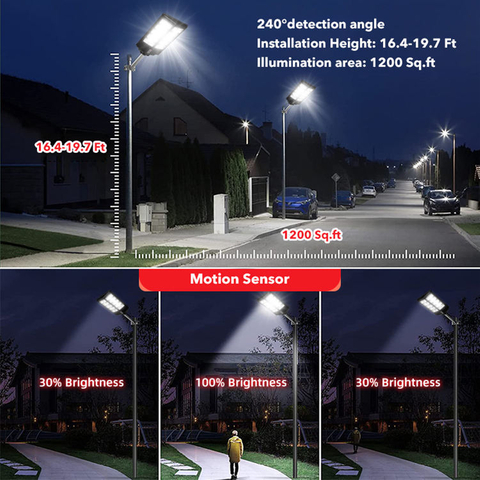 Energy-Saving Environment-friendly Durable Outdoor IP65 180W 240W 300W All-In-One Integrated LED Solar Street Lamp