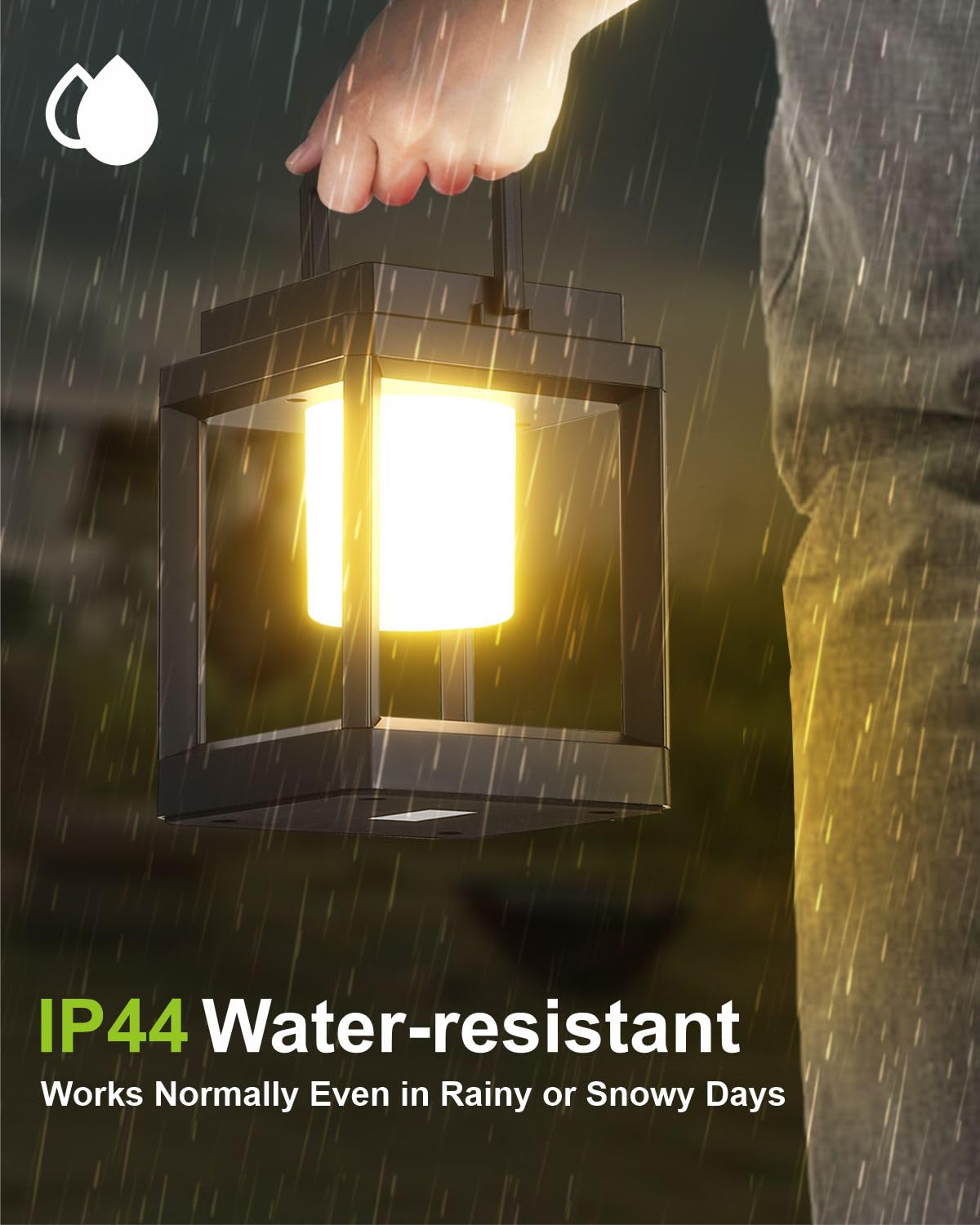 Outdoor Camping Reading Rechargeable Lantern Shape Decoration Solar Power Table Lamp