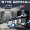 Outdoor LED 4400mAh Battery Solar Powered Waterproof Motion Induction Security Spot Lights for Patio Garden Porch Courtyard