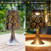 Outdoor Indoor Decorative Solar Garden Lights Hollowed-Out Design Waterproof Solar Table Lamp Desk Lamp