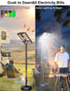 8000W High Power IP68 Waterproof Outdoor 6.5ft Pole, 3000K/4000K/6500K Solar Floor Lamps Dusk to Dawn Solar Security Lights